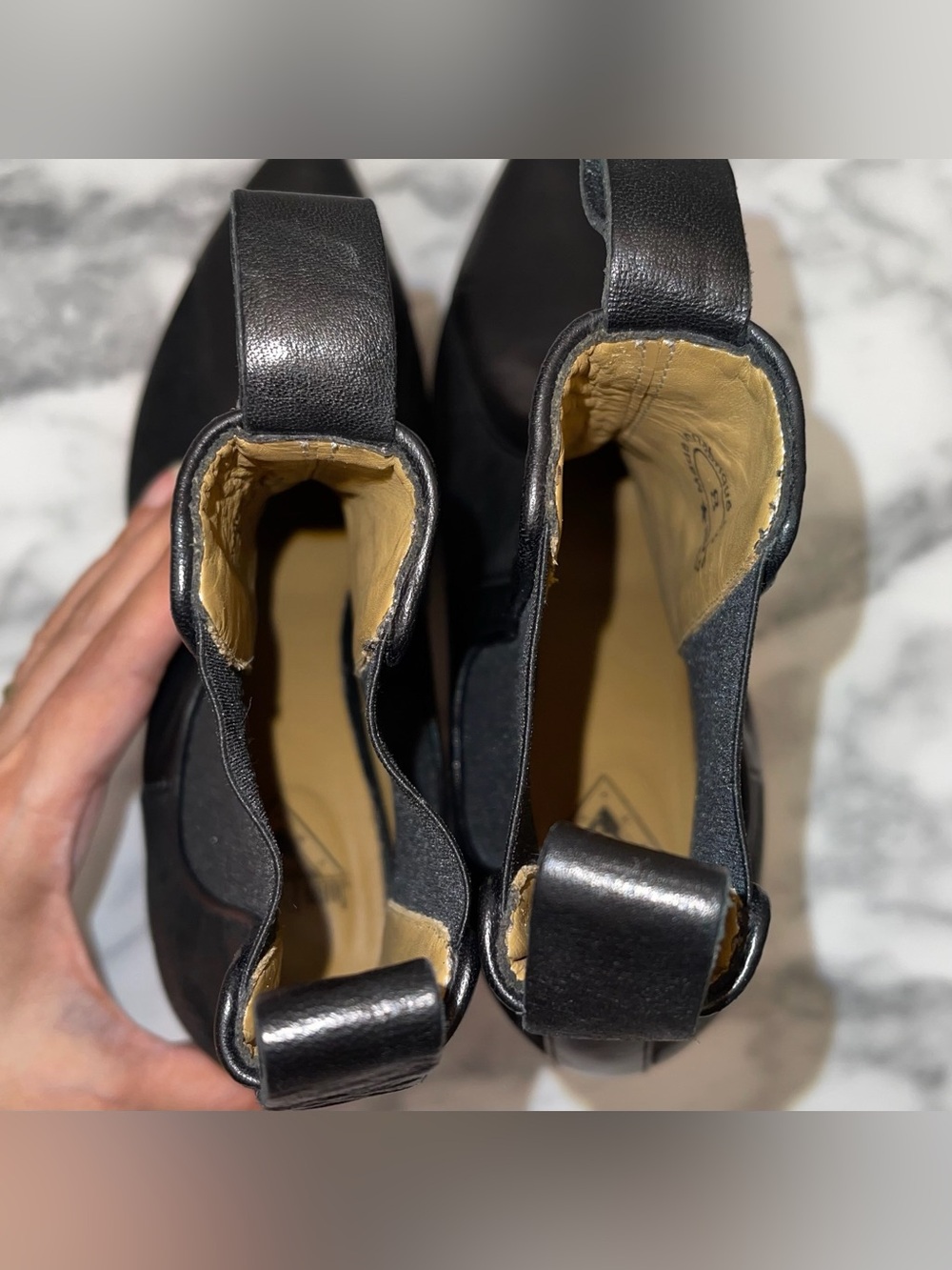John Fluevog Fast Cars Le Mans Platform Chelsea Boots Black 8 EUC - Picture 7 of 12